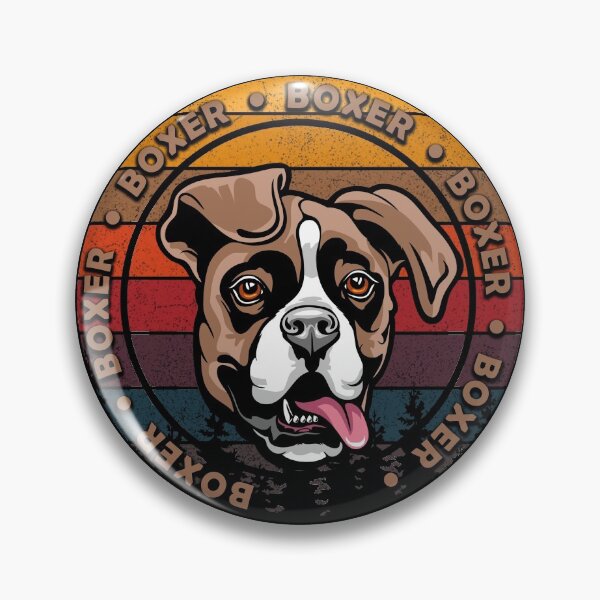 Item preview, Boxer distressed sunset retro dog face design designed and sold by SamRVstore.