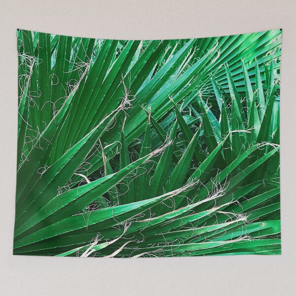 Item preview, Exotic Tangle Of Tropical Palm Leaves Close-Up Photo designed and sold by DEC02.