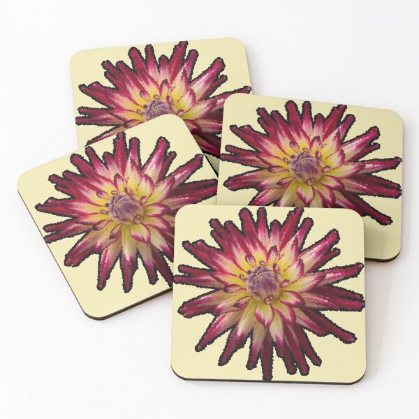 Item preview, Crimson and Yellow Flower designed and sold by MathenaArt.