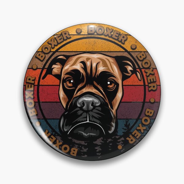 Item preview, Boxer distressed sunset retro dog face design designed and sold by SamRVstore.