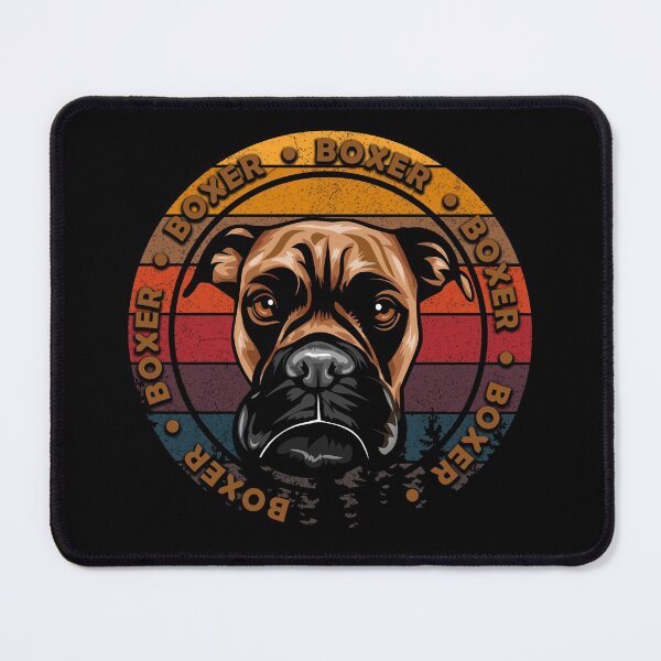 Item preview, Boxer distressed sunset retro dog face design designed and sold by SamRVstore.