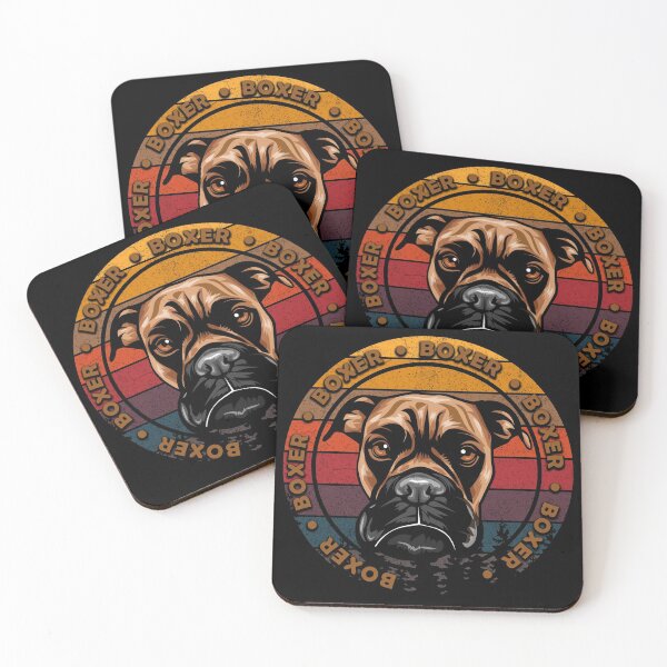 Item preview, Boxer distressed sunset retro dog face design designed and sold by SamRVstore.
