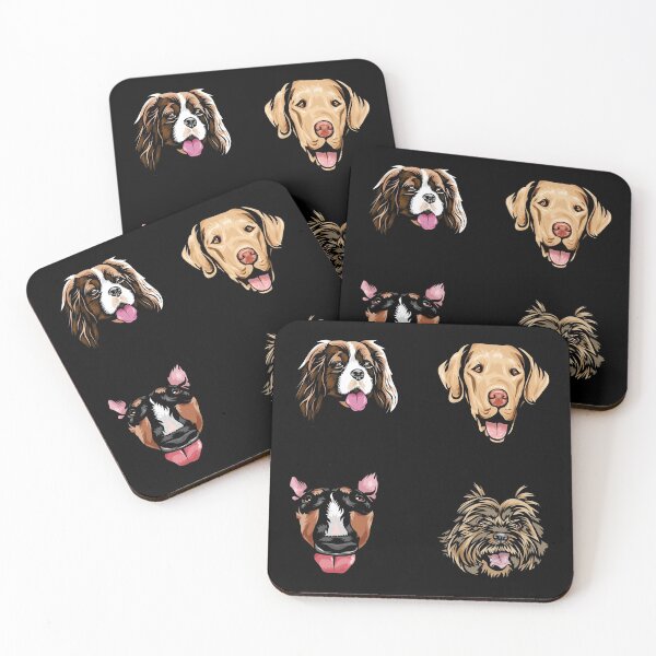 Item preview, Artistic dog face designs sticker pack 8 designed and sold by SamRVstore.