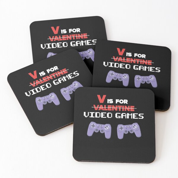 Item preview, V is for Video Games - Funny Valentines Game controller design for Gamers designed and sold by 5lav.