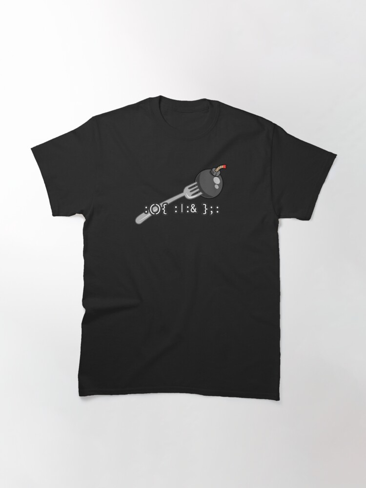 Thumbnail 3 of 7, Classic T-Shirt, Bash Fork Bomb designed and sold by code-x-tees.