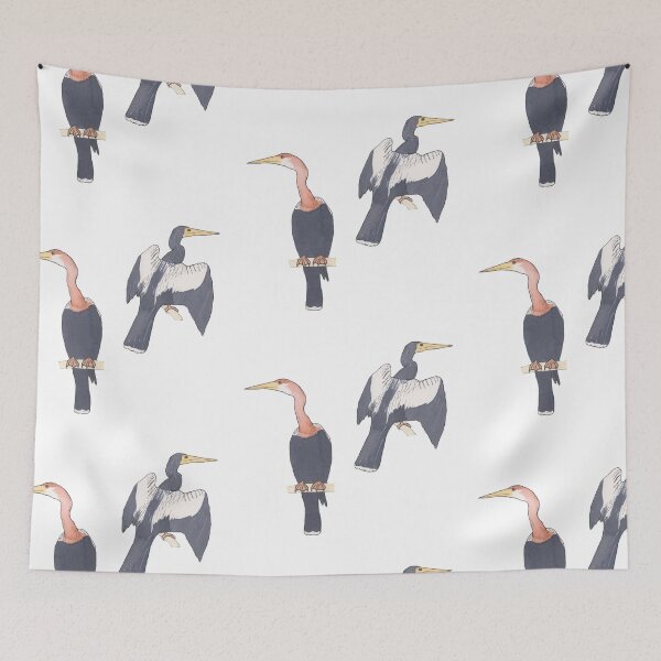 Item preview, Anhinga bird species watercolor art designed and sold by TheWaterBirds.