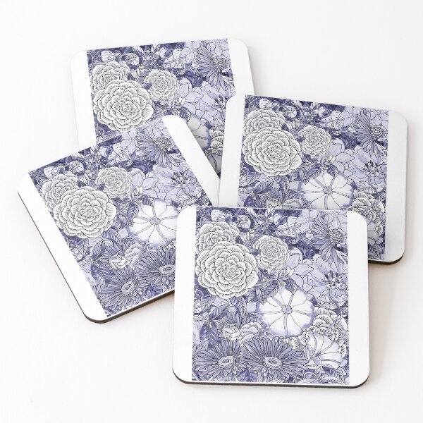 Item preview, Purple Blue Very Peri Abstract Watercolor Flower Garden XVI designed and sold by Irina Sztukowski.