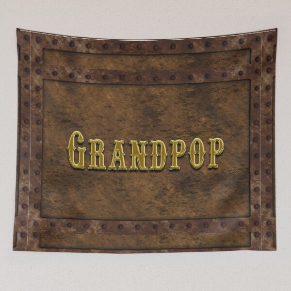 Item preview, Grandpop Rustic Background Gold 3D Text Grandpa designed and sold by lorrinani.