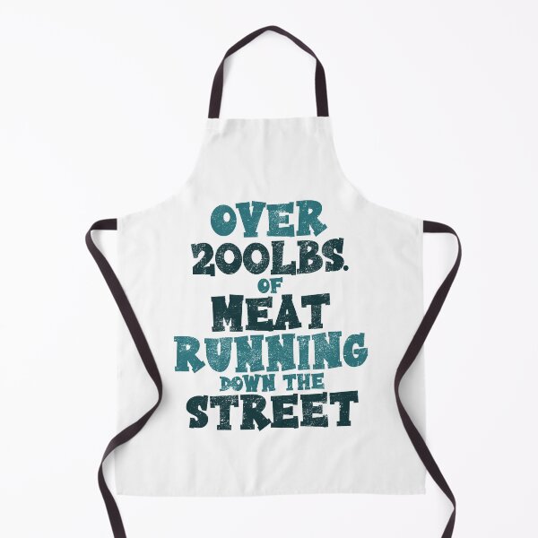 Item preview, Over 200 lbs. of meat running down the street designed and sold by Sticker Up.