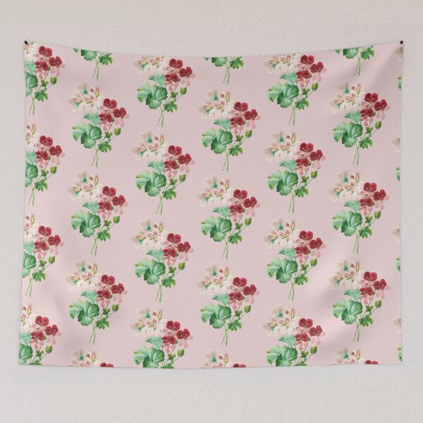 Aperçu de l'œuvre Fleurs vintage élégantes avec fond rose poussiéreux créée et vendue par Jaydee001.