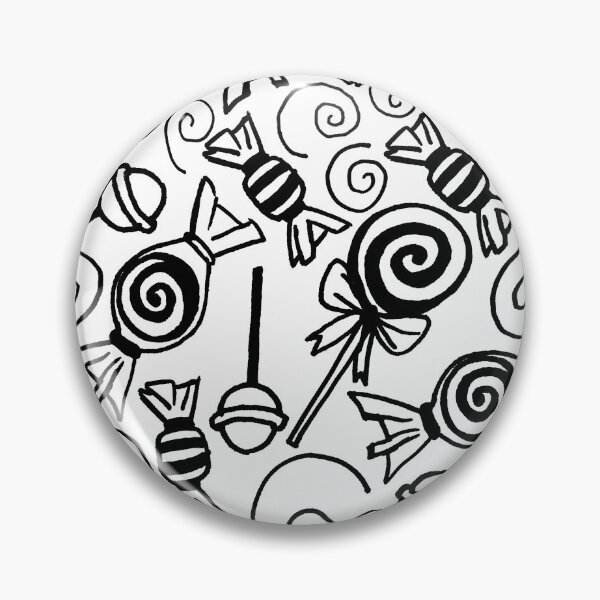 Item preview, Candy Doodles - Black and White designed and sold by PaintInTheNight.
