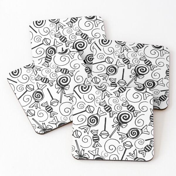 Item preview, Candy Doodles - Black and White designed and sold by PaintInTheNight.