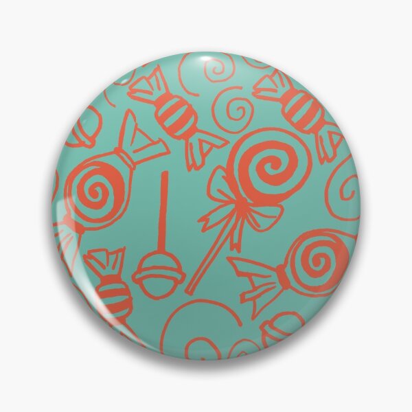Item preview, Candy Doodles - Red on Blue designed and sold by PaintInTheNight.