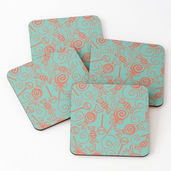 Item preview, Candy Doodles - Red on Blue designed and sold by PaintInTheNight.