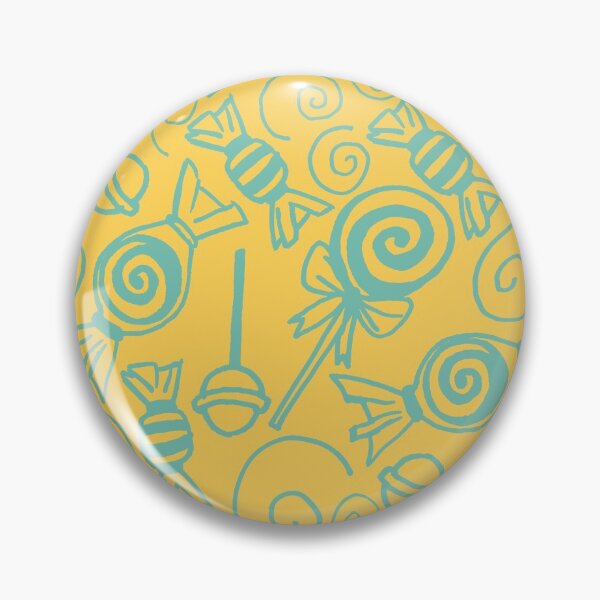 Item preview, Candy Doodles - Blue on Yellow designed and sold by PaintInTheNight.