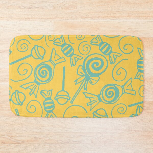 Item preview, Candy Doodles - Blue on Yellow designed and sold by PaintInTheNight.