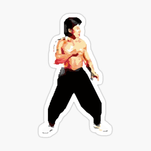 Artikel-Vorschau von Mortal Kombat Retro Liu Kang Pixel 16-Bit-T-Shirt, designt und verkauft von wear4gamers.