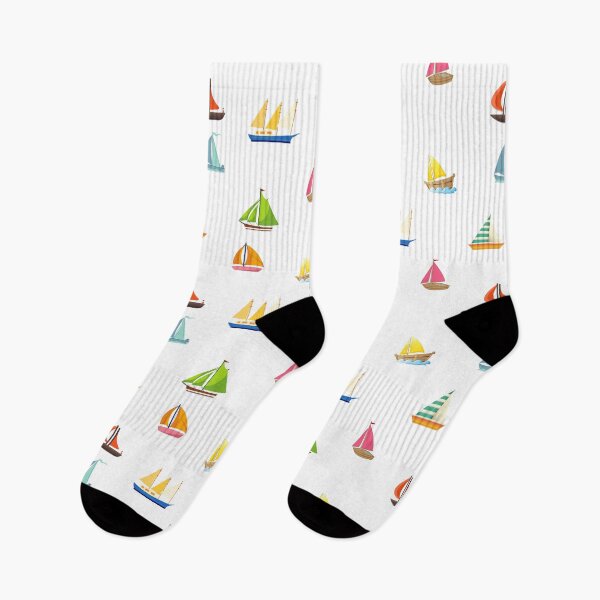 Item preview, Mixed Sea and Ocean Boats Pattern, Sail Boats Collage designed and sold by silviaol.