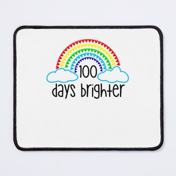 Item preview, 100 Days Brighter Teacher Student 100 Days Of School Rainbow designed and sold by SamirBeydoun.