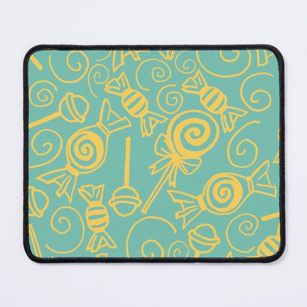Item preview, Candy Doodles - Yellow on Blue designed and sold by PaintInTheNight.