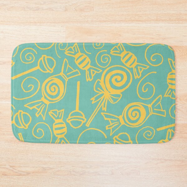 Item preview, Candy Doodles - Yellow on Blue designed and sold by PaintInTheNight.