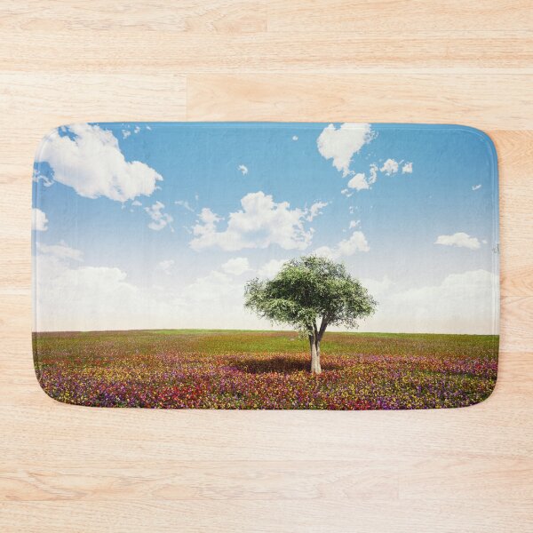 Item preview, Solitary Elm Tree In A Field Of Flowers designed and sold by NeworImage.