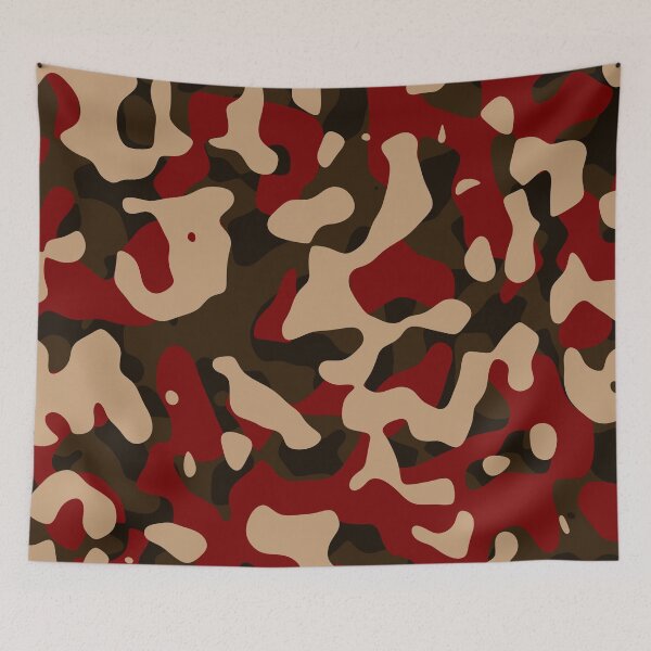 Item preview, Fire Red Military Camouflage Pattern designed and sold by allmarkmade.
