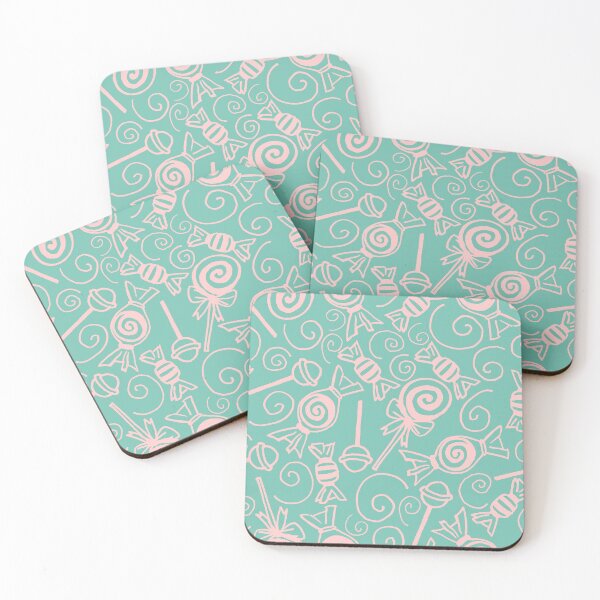 Item preview, Candy Doodles - Pink on Blue designed and sold by PaintInTheNight.