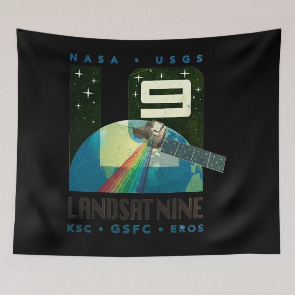 Item preview, LANDSAT 9 logo mission - vintage look Classic T-Shirt.png designed and sold by LisaSimms12.