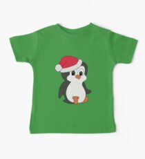Christmas Penguin Baby Tee