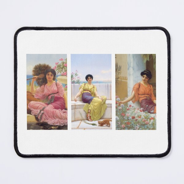 Item preview, John William Godward's works, Summer Flowers, 1903,Idleness, 1900,Flabellifera, 1905 designed and sold by TeeARTHY.