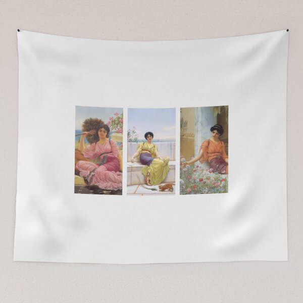 Item preview, John William Godward's works, Summer Flowers, 1903,Idleness, 1900,Flabellifera, 1905 designed and sold by TeeARTHY.