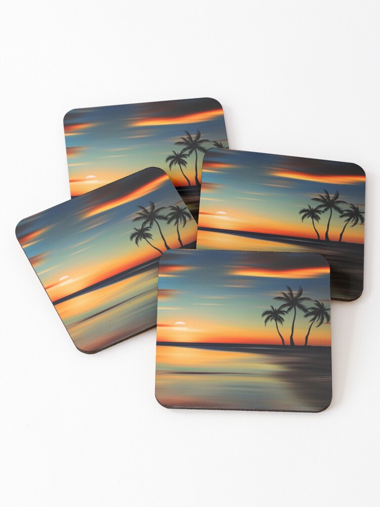 Thumbnail 1 of 5, Coasters (Set of 4), Sun Set designed and sold by jayron88.