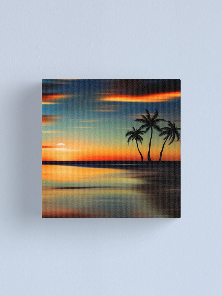 Thumbnail 1 of 3, Canvas Print, Sun Set designed and sold by jayron88.
