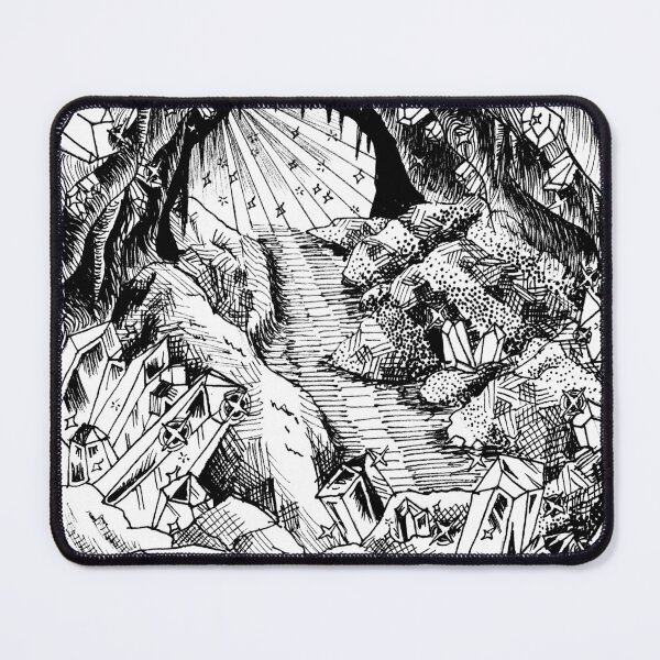 Item preview, Crystal Cave Ink Drawing designed and sold by pink-sphinx.