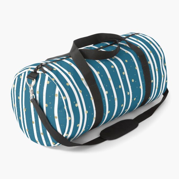 Item preview, Deep Blue white Stripes with Golden Dots designed and sold by Moyanana.
