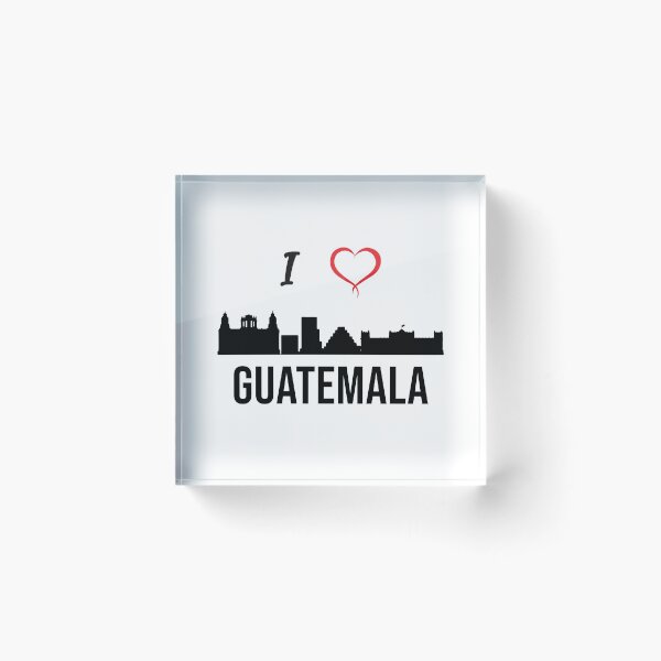 Item preview, I love Guatemala City Skyline Guatemala Central America  designed and sold by alltheprints.