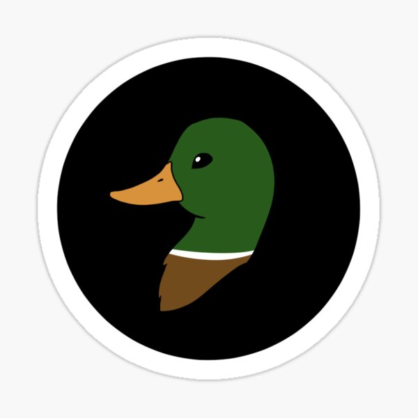 Black Duck Stickers Redbubble - my roblox theme park duck land rubberducks