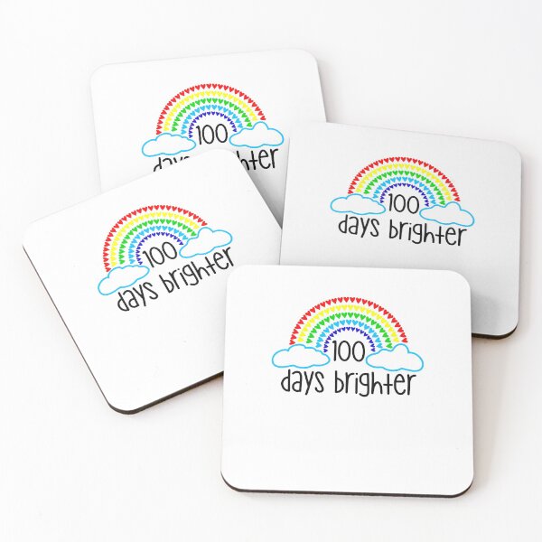 Item preview, 100 Days Brighter Teacher Student 100 Days Of School Rainbow  designed and sold by OscarBernal.