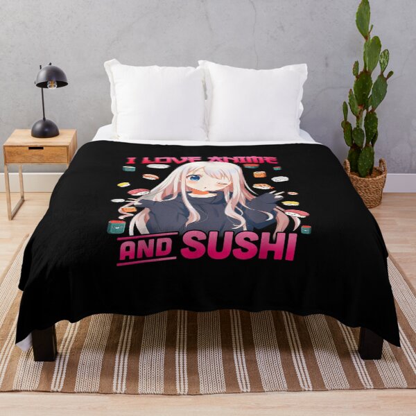 Item preview, I Love Anime And Sushi Kawaii Otaku Girl Manga Anime designed and sold by Kapralovpavel.
