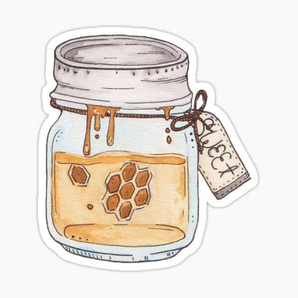 Honey Jar Stickers | Redbubble