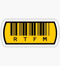 Sign RTFM Read The Fine Manual Sticker
