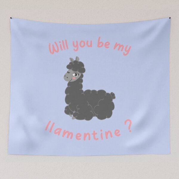 Item preview, Will You Be My Llamantine? Llama Valentine Puns designed and sold by Rebel-Design.