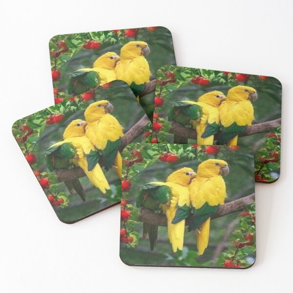 Item preview, Beautiful Yellow and Green Parrots designed and sold by CheeryDK.