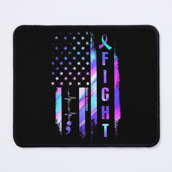 Item preview, Cool Fight With Suicide Prevention American Flag Semicolon Awareness designed and sold by tuanitus.