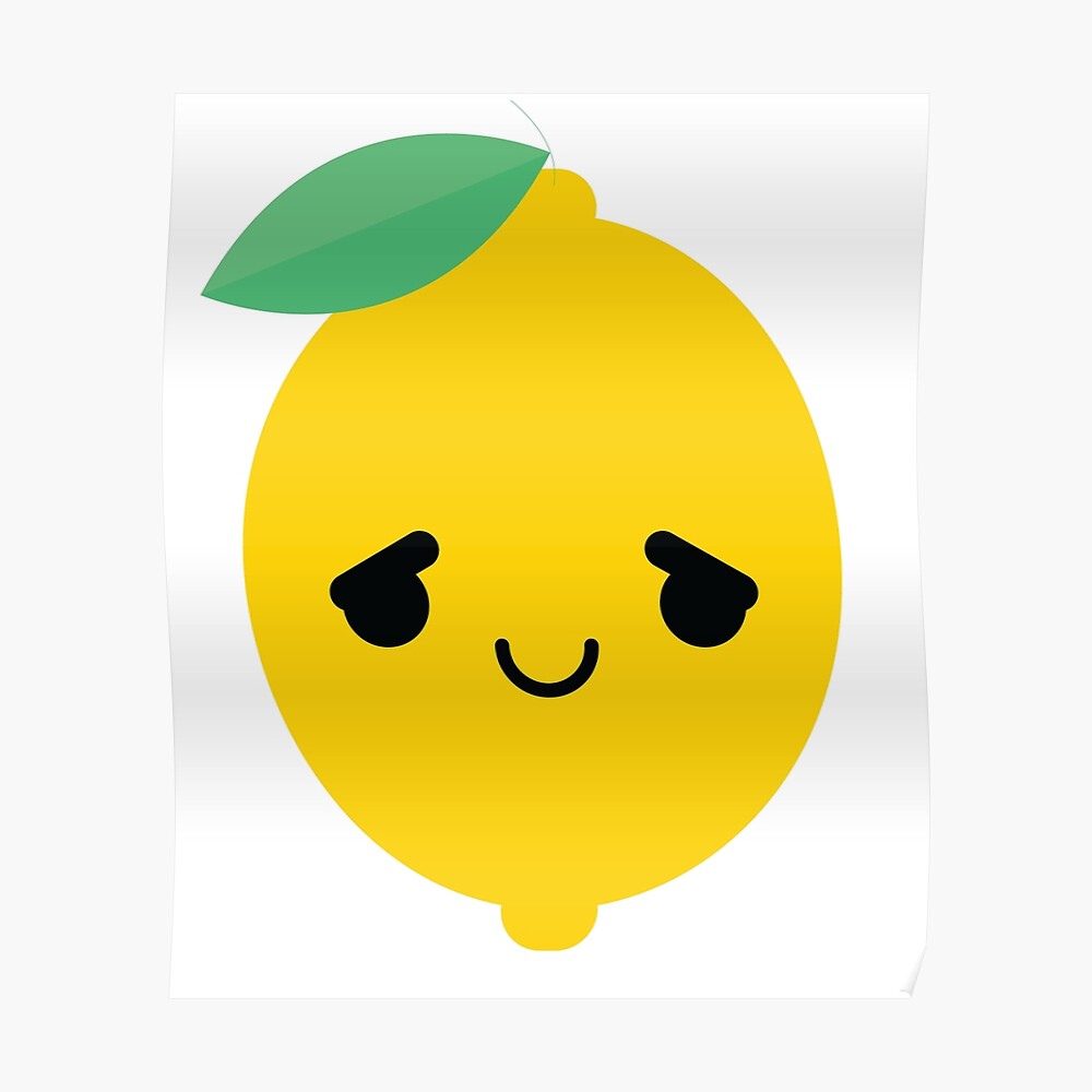 "Lemon Lime Emoji Pretty Please" Poster by teeandmee Redbubble