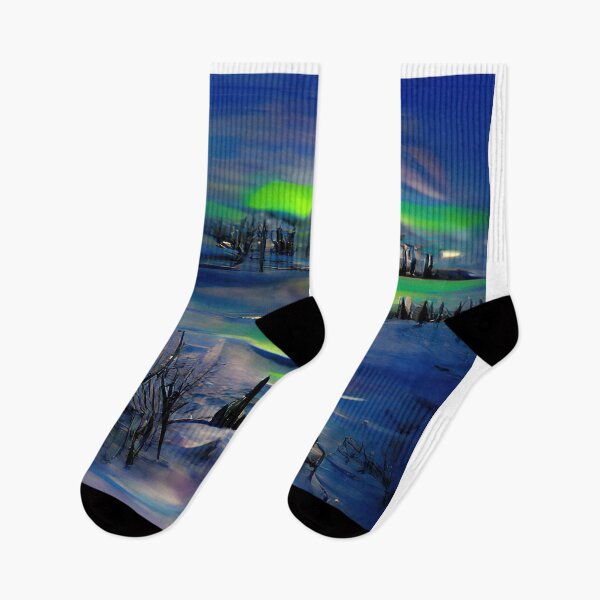 Item preview, Snowy Aurora designed and sold by Ethereal Lab AI.
