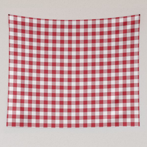 Item preview, Pretty Gingham Red and White Checked Square Pattern designed and sold by Moyanana.