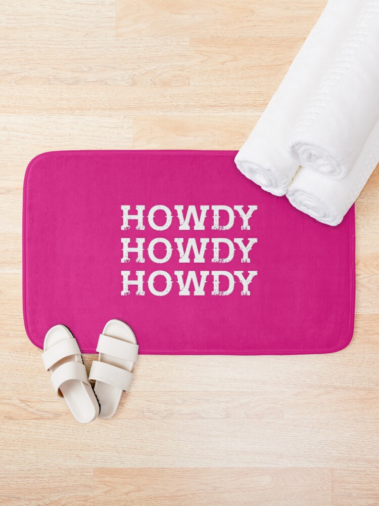 Disover HOWDY pink | Bath Mat