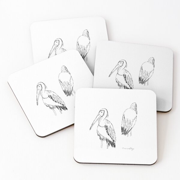 Item preview, Crane Black Pen Sketch - Artprint designed and sold by bercrafting.